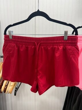 Zyia Active Women’s Red Athletic Shorts with Inner Shorts